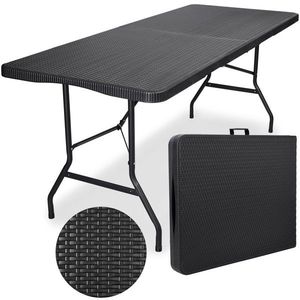 Cateringový stůl RATTAN 180 cm černý vyobraziť