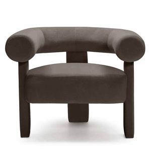 Designové křeslo Hella samet hnědé vyobraziť