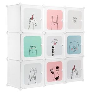 Dětský modulární regál Esla 110 cm bílý/barevný vyobraziť