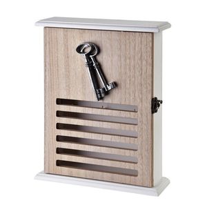 Dřevěná skříňka na klíče STACY 20x6x26, 5 cm hnědá vyobraziť
