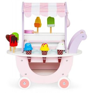 Drevený vozík Zmrzlináreň Ecotoys ružový vyobraziť