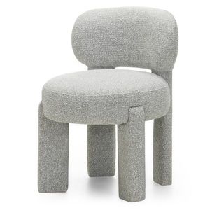 Jídelní designová židle Falone bouclé šedá vyobraziť