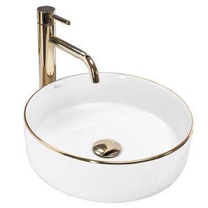 Keramické umyvadlo na desku REA Sami Gold Edge vyobraziť