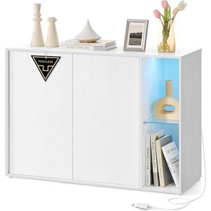 Komoda Homes s LED osvětlením 100 cm bílá vyobraziť