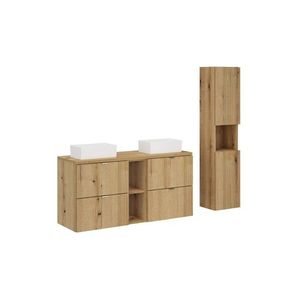 Koupelnová sestava Nova Oak se skříňkami a umyvadly 120 cm dub evoke vyobraziť