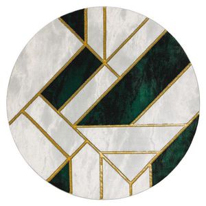 Kulatý koberec ESTEMA MARBLE3 bílo-zelený vyobraziť