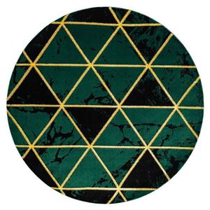 Kulatý koberec ESTEMA MARBLETRIANGLES láhvově zelený vyobraziť