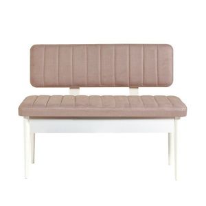Lavice VINA s úložným prostorem 110 cm bílá/béžová vyobraziť