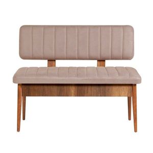 Lavice VINA s úložným prostorem 110 cm ořech/béžová vyobraziť