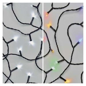 LED vánoční řetěz 2v1 Multi s programy 10 m studená bílá/barevná vyobraziť