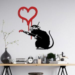 Nástěnná dekorace Banksy Metal 08 černá vyobraziť