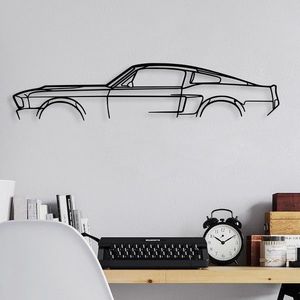 Nástěnná kovová dekorace Ford Mustang Shelby GT500 černá vyobraziť
