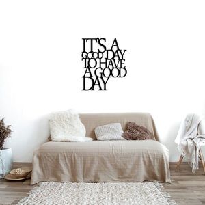 Nástěnná kovová dekorace Good Day černá vyobraziť