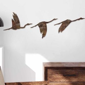 Nástěnná kovová dekorace Rusty Birds 1 vícebarevná vyobraziť