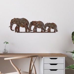 Nástěnná kovová dekorace Rusty Elephant 1 vícebarevná vyobraziť
