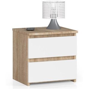 Nočný stolík CL2 40 cm dub sonoma/biely vyobraziť