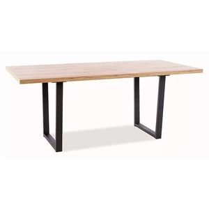 Rozkládací jídelní stůl Vito 140/180 cm dub artisan/černý vyobraziť