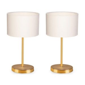 Sada 2 ks stolních lamp Tablo krémová/zlatá vyobraziť
