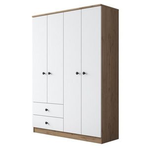 Šatní skříň BA 108 120 cm ořech/bílá vyobraziť