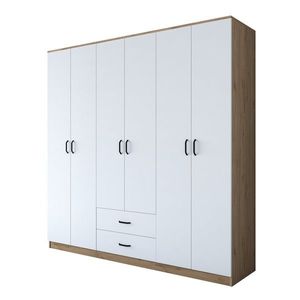 Šatní skříň BA 111 210 cm ořech/bílá vyobraziť