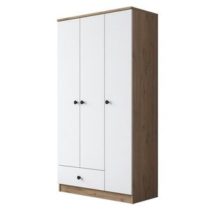 Šatní skříň BA 117 90 cm ořech/bílá vyobraziť