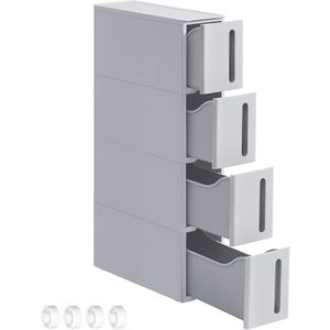 Úložný kuchyňský regál Basten 84 cm šedý vyobraziť