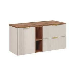 Závěsná skříňka Adele Cashmere II s deskou 120 cm kašmírová/dub wotan vyobraziť