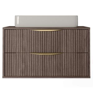 Závěsná skříňka pod umyvadlo Avila s deskou 80 cm ořech vyobraziť