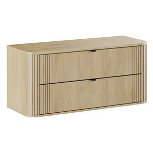 Závěsná skříňka pod umyvadlo Ovalia s deskou 120 cm dub Cremona vyobraziť