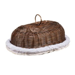 Chlebník prútený provence s látkou Mochila III. vyobraziť
