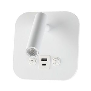 LED Solution Biele nástenné LED svietidlo s USB/PD nabíjaním 8W 240026 vyobraziť