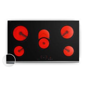 Klarstein Verosteel sklokeramická varná doska, Minimalistická, výkonná, 5 varných zón, 8400 W, 90 cm vyobraziť