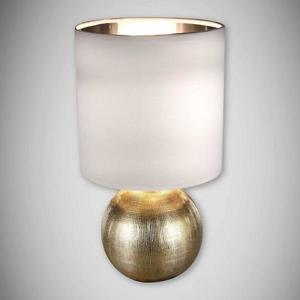 Stolná lampa Perlo E14 zlato/biely 03291 LB vyobraziť
