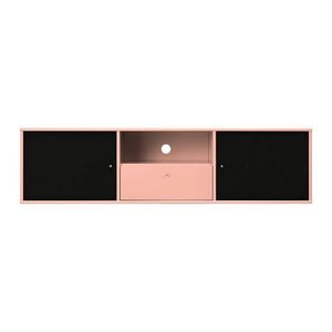 Čierny/ružový TV stolík 161x42x45 cm Mistral – Hammel Furniture vyobraziť