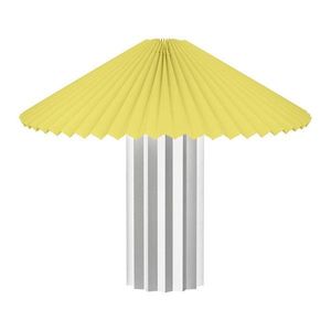 Žltá/v striebornej farbe stolová lampa so stmievačom s textilným tienidlom (výška 36 cm) Taite – Blomus vyobraziť