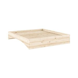 Dvojlôžková posteľ z borovicového dreva bez čela 180x200 cm v prírodnej farbe Orbit – Karup Design vyobraziť