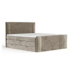 Svetlohnedá boxspring posteľ s úložným priestorom 160x200 cm Bergamo – Maison de Rêve vyobraziť