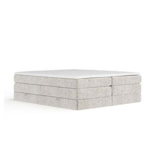 Béžová boxspring posteľ s úložným priestorom/bez čela 160x200 cm Juniper – Maison de Rêve vyobraziť
