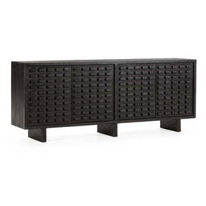 Čierna komoda z mangového dreva 200x80x40 cm Inaya – MOME vyobraziť