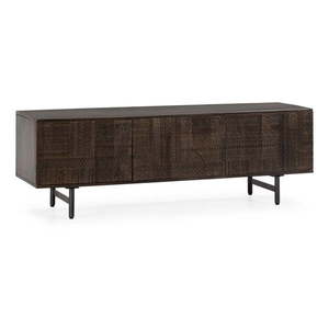 Tmavohnedý TV stolík z mangového dreva 145x48x40 cm Kalai – MOME vyobraziť