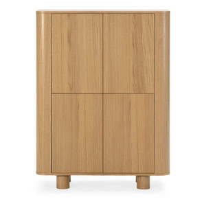 Skrinka v dekore duba v prírodnej farbe 100x133x40 cm Padoc – MOME vyobraziť