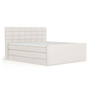 Béžová boxspring posteľ s úložným priestorom 200x200 cm Ava – Maison de Rêve vyobraziť