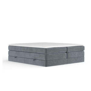 Tmavosivá boxspring posteľ s úložným priestorom/bez čela 160x200 cm Juniper – Maison de Rêve vyobraziť