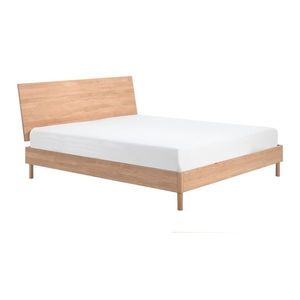 Dvojlôžková posteľ z dubového dreva bez roštu 180x200 cm v prírodnej farbe Forrest – Vipack vyobraziť