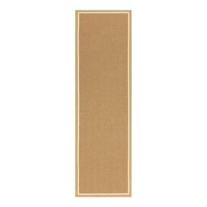 Obojstranný/ručne tkaný jutový behúň v prírodnej farbe 68x240 cm Bordo Herringbone Linen – Asiatic Carpets vyobraziť