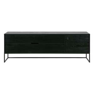 Čierny TV stolík z jaseňového dreva 180x61x44 cm Silas – WOOOD vyobraziť