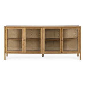 Vitrína v dekore duba v prírodnej farbe 180x80x40 cm Ceci – MOME vyobraziť
