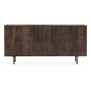 Tmavohnedá komoda z mangového dreva 160x75x40 cm Kalai – MOME vyobraziť