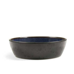 Čierna/modrá kameninová miska Dark Blue/Black – Bitz vyobraziť