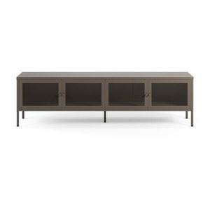 Sivý kovový TV stolík 160x50x35 cm Fayna – Marckeric vyobraziť